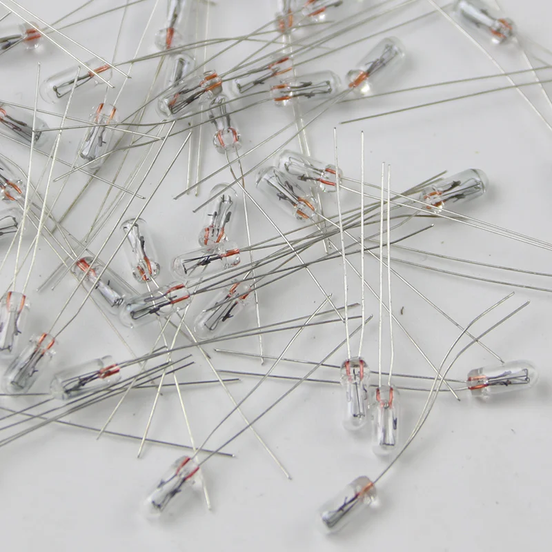 10 sztuk miniaturowych 0,07A 3mm 4mm 5mm 1,5V, 3V, 6V, 9V, 12V, 24V żarówka Edison żarówka ryżowa