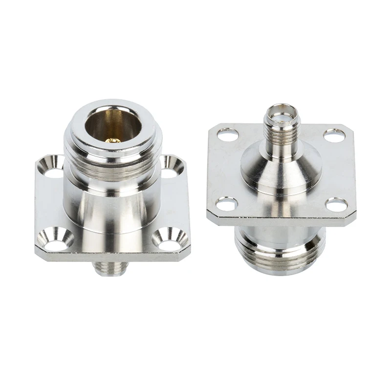 New 1Pcs N Type Female To SMA Female Water Proof Flange Connector SMA To N Female O-ring Washer