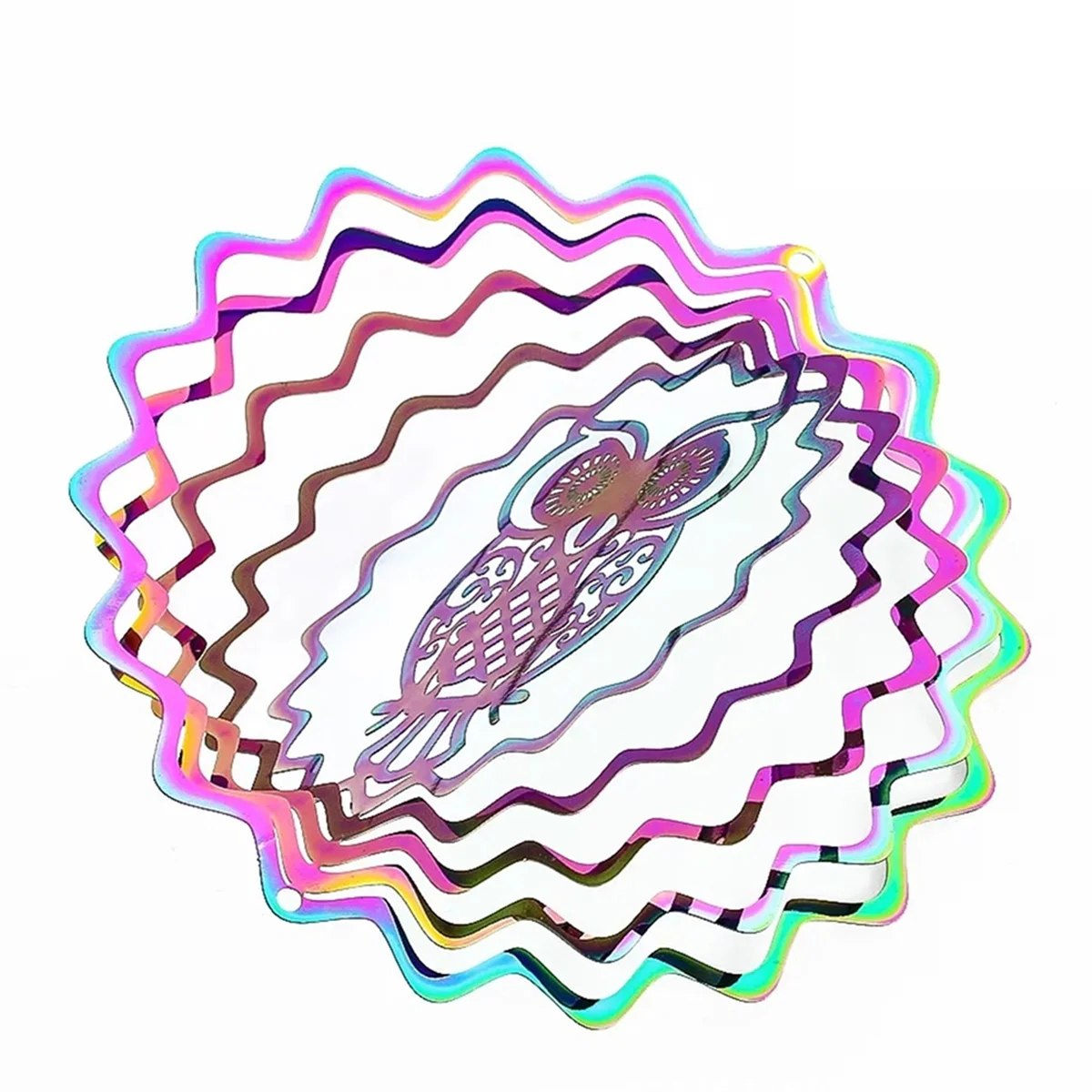 A71P Fee Farbverlauf Wind Spinner Skulptur 3D Windspiele Sun Catcher Staren Ball Spirale Schwanz Stabilisator
