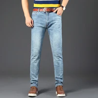 Pantalones vaqueros informales de negocios clásicos para hombre, pantalones vaqueros elásticos ajustados Retro a la moda, pantalones de lujo de alta calidad, ropa para hombre 2025