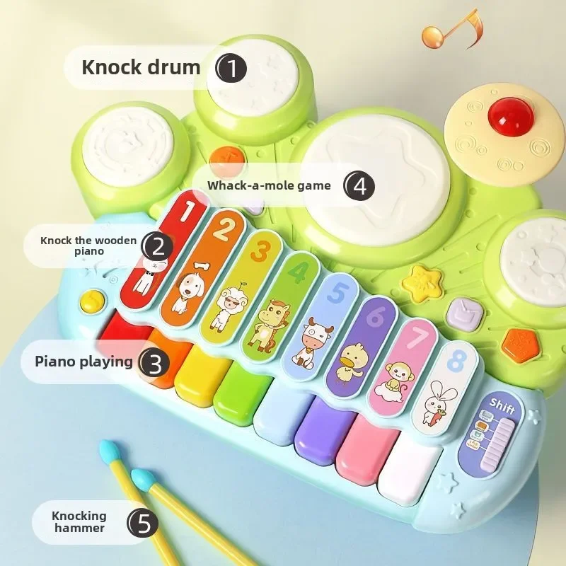 Children's electronic xylophone game drum music baby early education puzzle baby enlightenment multi-functional toy