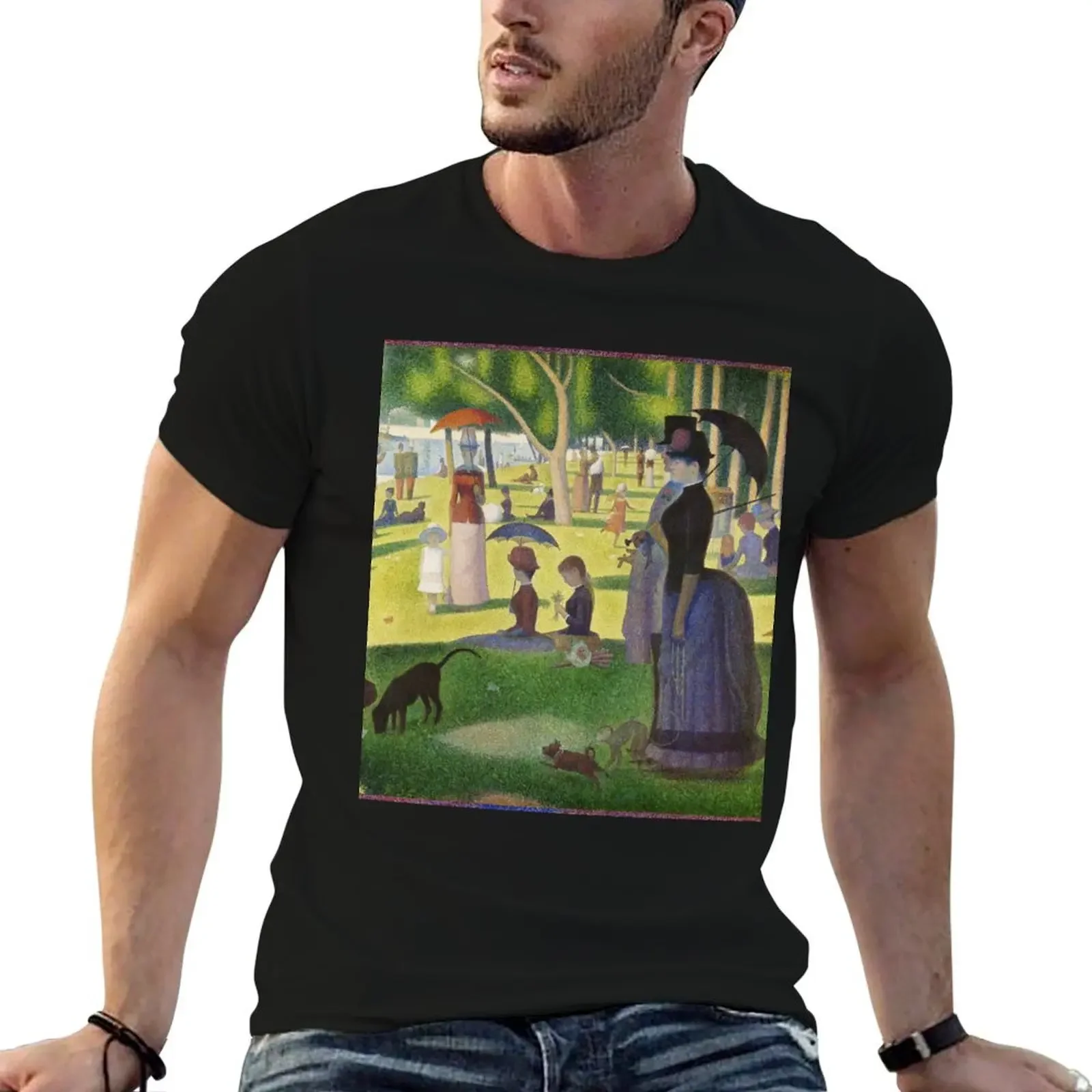 A Sunday on La Grande Jatte by Georges Seurat T-Shirt blanks graphic shirts cotton t shirt men