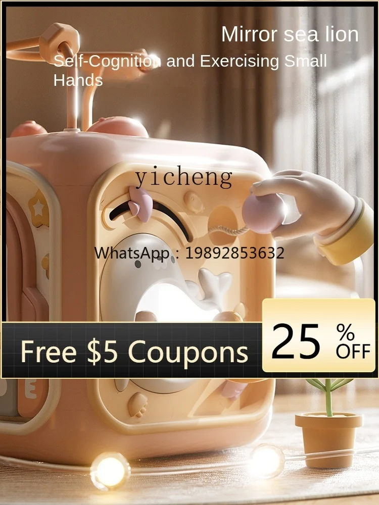 

Tqh Baby Music Drum Children's Early Education Educational Toys Baby Hexahedron Music Hand Drum