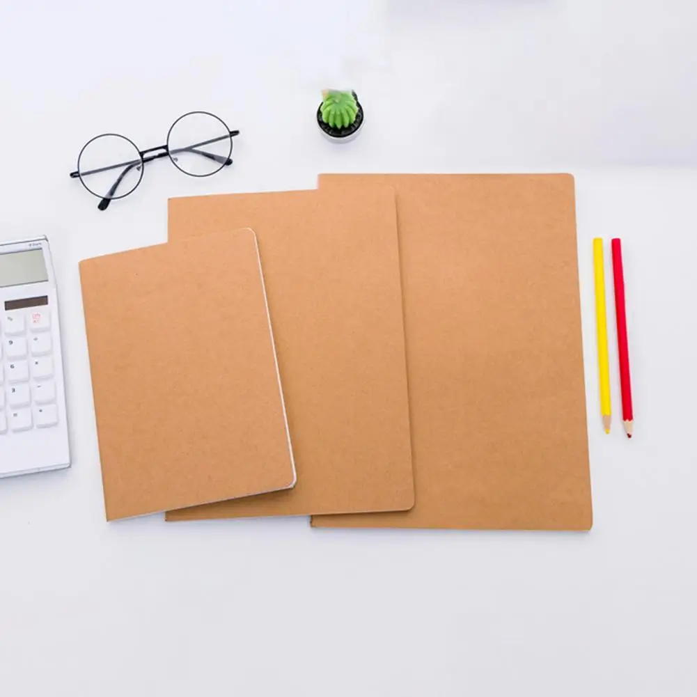 Student Writing Book A4/a5/b5 Notebook with Beige Paper Vintage Kraft Paper Notebook A4/a5/b5 Thick Ink-proof Pages for Students