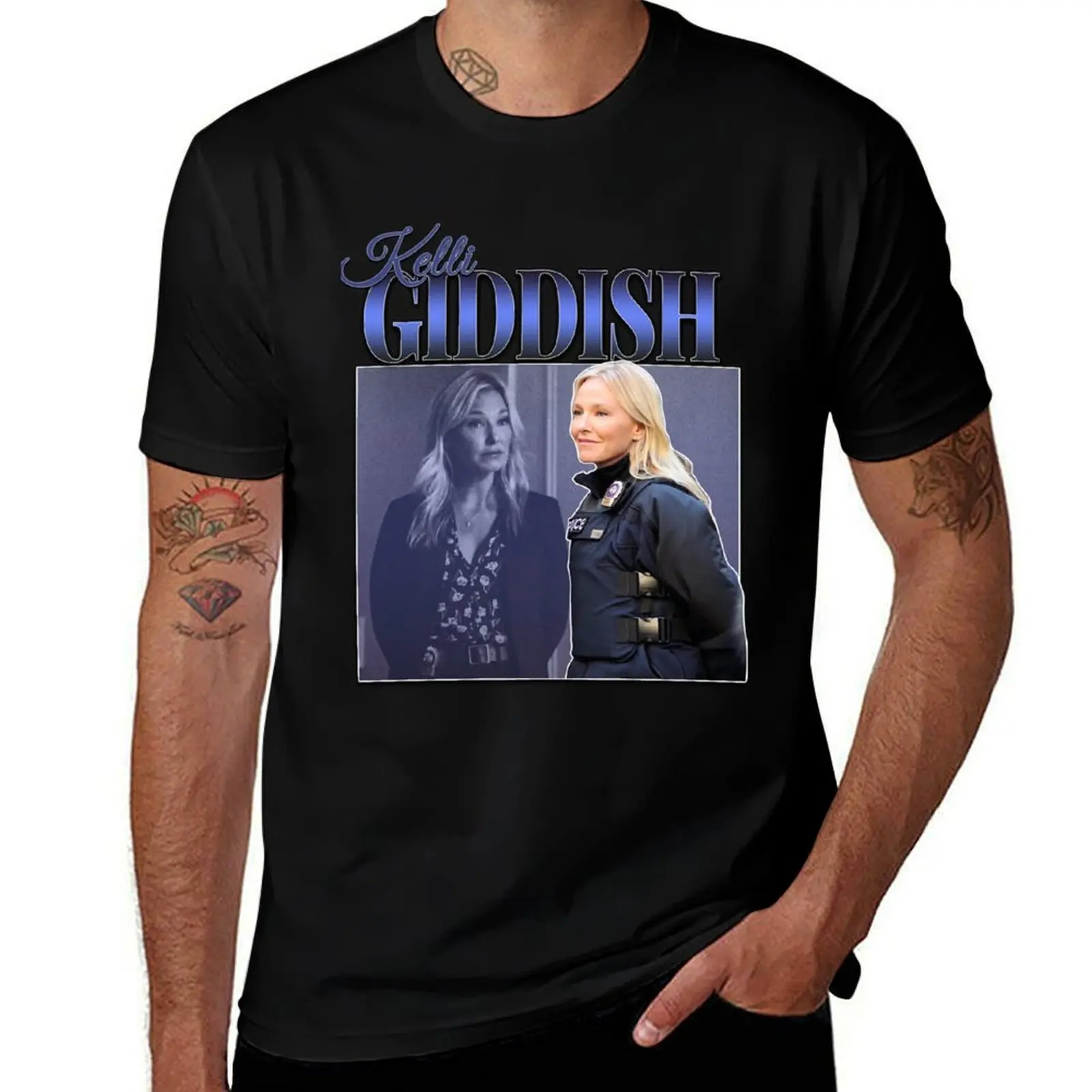 

Kelli Giddish Amanda Rollins Vintage 90s Inspired Homage Tee T-Shirt man t shirts cotton t shirt man luxury T-Shirt