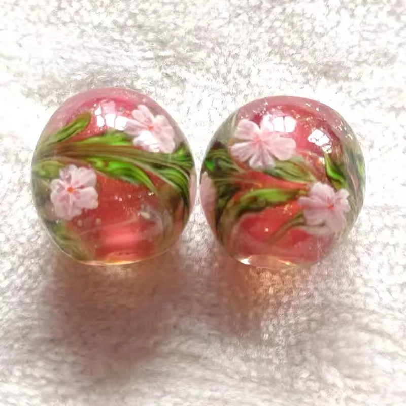 6pieces  14mm Vintage glass loose beads for jewelry making DIY handmade bracelets and earrings view 5