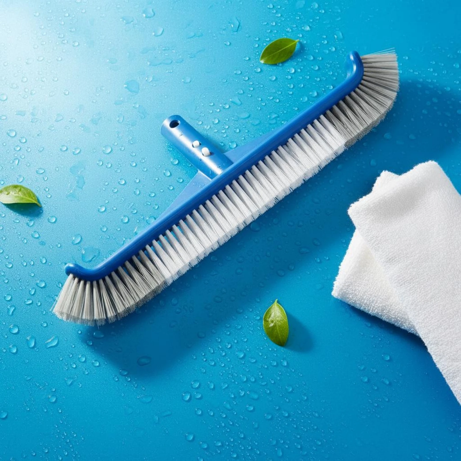 Swimming Pool Scrub Brush Strong Bristles Pool Floor Scrub Brush Safe for Vinyl Liners Ergonomic Design
