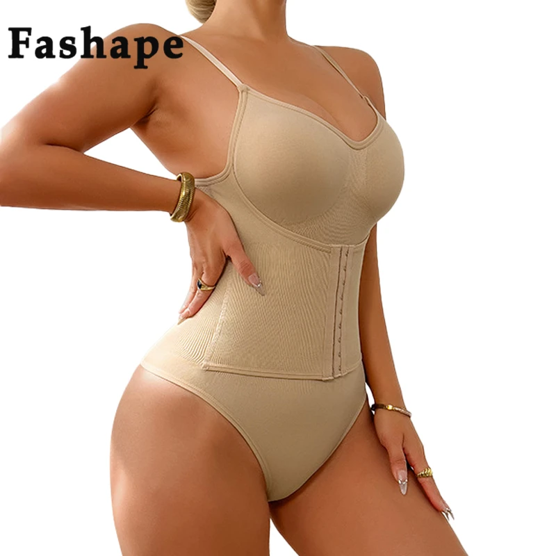 

Корсетные топы Fashape для женщин, сексуальные, с крючками, утягивающие, моделирующие фигуру, корректирующие талию, двойной слой, с контролем живота, боди