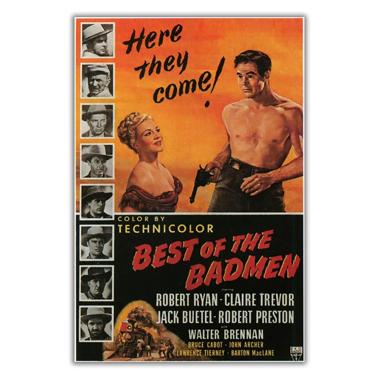 WM3234 Best of the Badmen Classic Movie HD Silk Fabric Poster Art Decor Indoor Painting Gift