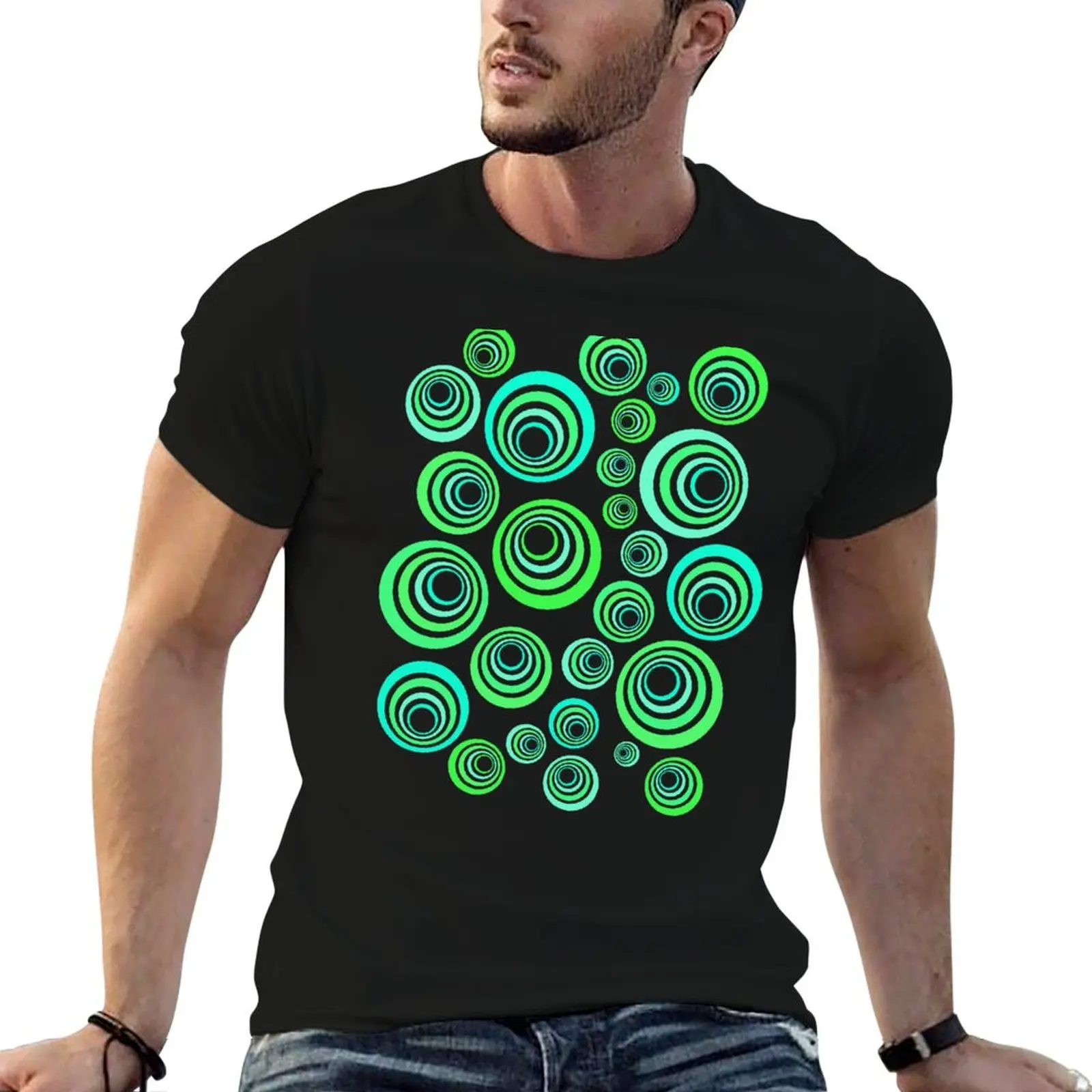 Neon blue and green T-Shirt Sun Protective Outdoor Tee Top