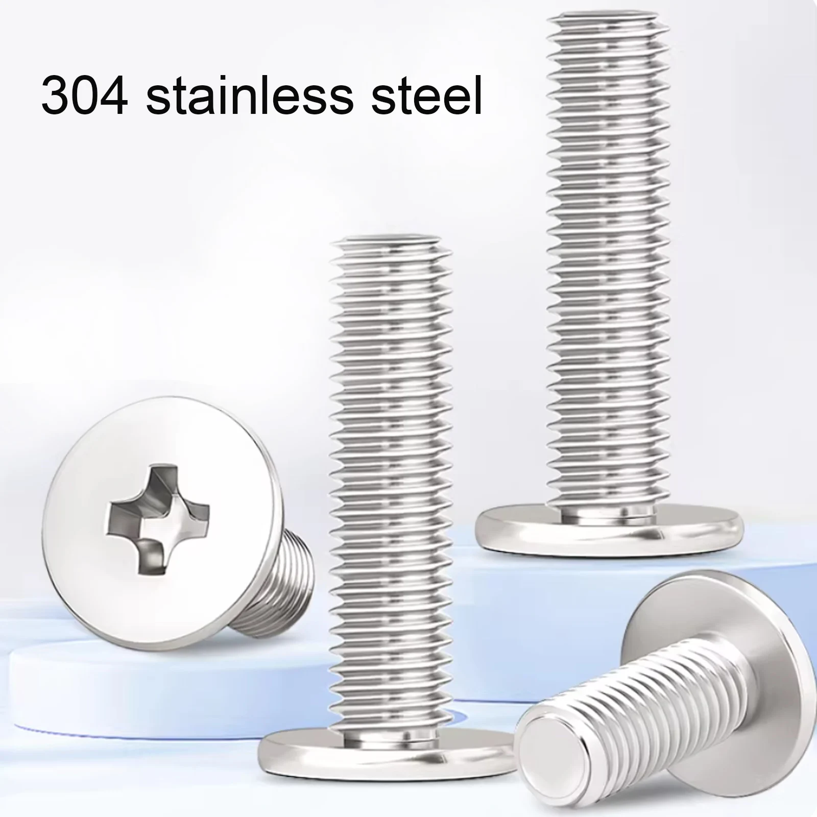 2/100pcs CM M0.8 M1.2 M1.4 M1.6 M2 to M10 304 Stainless Steel Cross Phillips Ultra Thin Ultrathin Flat Wafer Head Screw Bolt