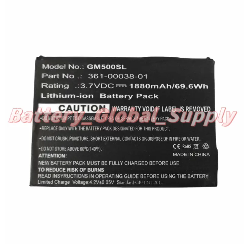 

For 361-00038-01 010-11143-00 650 600 660 Battery 3.7V 1880mAh-