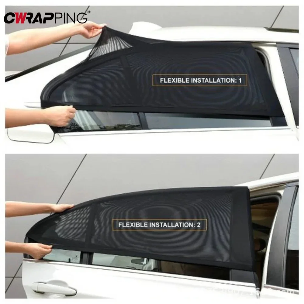 1/2/4PCS Car Window Sunshade Mesh Auto Rear Side Window Car Styling Breathable Shade Curtain Sun Visor Cover Automotive Interior