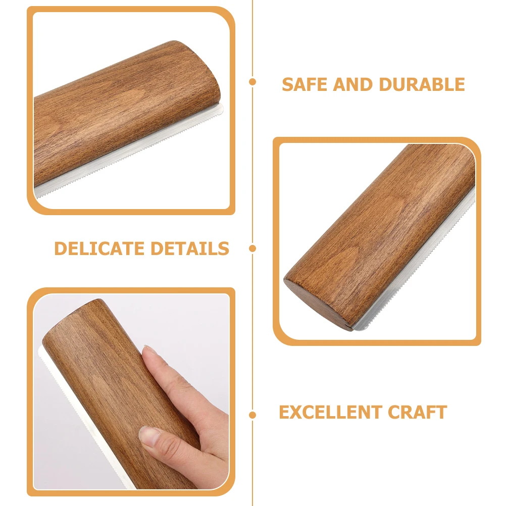 

20cm Wooden Toothed Horse Sweat Scraper for Cleaning Grooming Tool with Ergonomic Grip Removes Mud Hair Easily