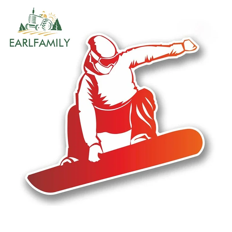 EARLFAMILY 13 см x 11,9 см для сноуборда, автомобиля, тонкие наклейки, виниловая наклейка для автомобиля, наклейка на бампер, солнцезащитный крем, водонепроницаемый, подходит для фургона, автофургона