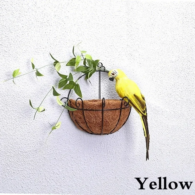 25/35cm Handmade Simulation Parrot Creative Feather Lawn Figurine Ornament Animal Bird Garden Bird Prop Decoration