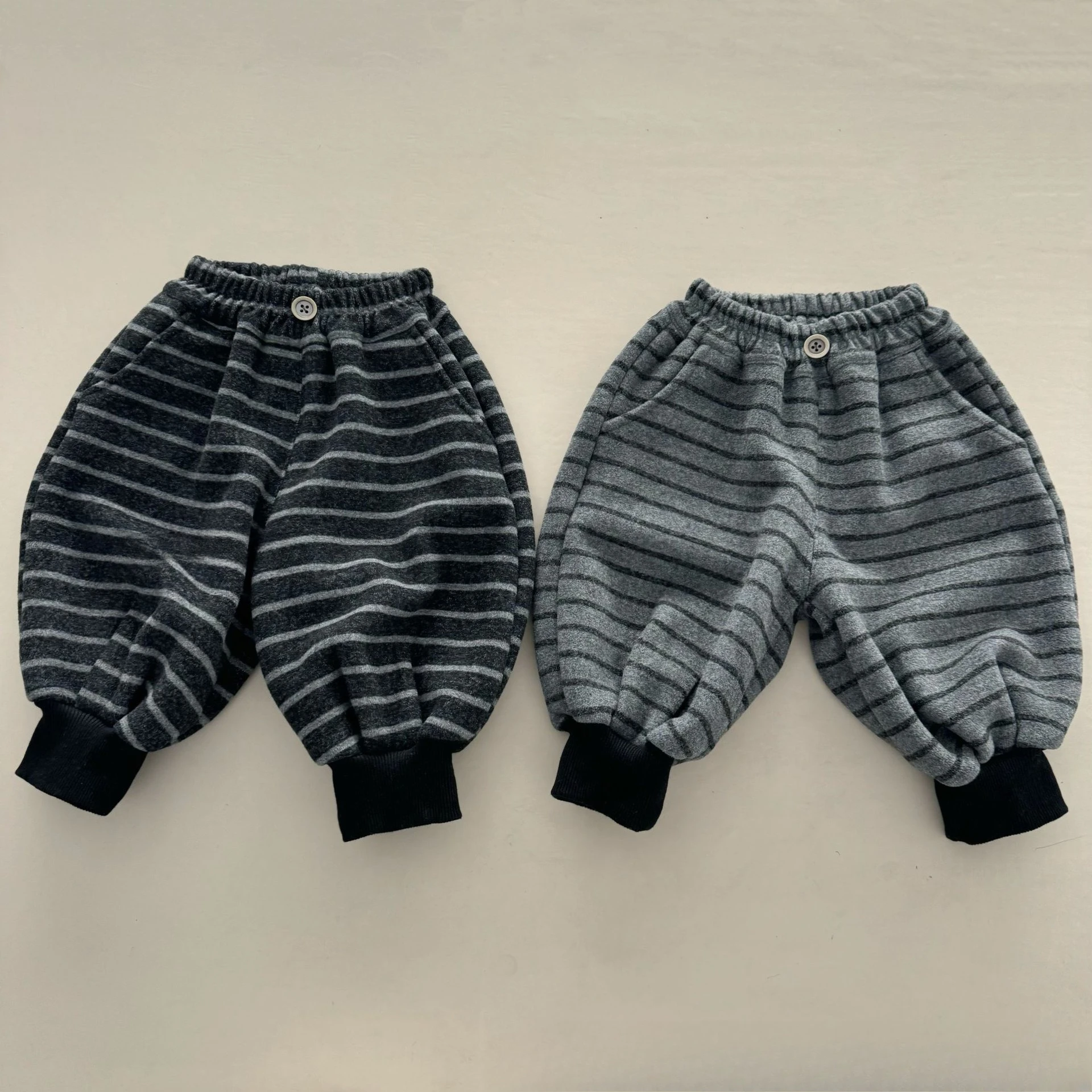 

Fleece baby pants, lantern striped pants, autumn/winter 2025