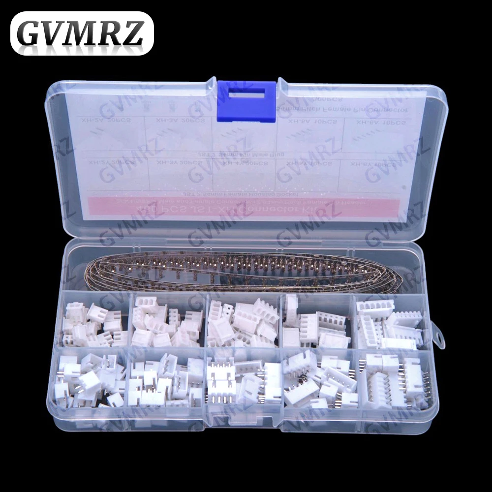 460PCS Male and Female Pin Tips 2PIN 3PIN 4PIN 5PIN Plastic Housing Base Straight Pins XH2.54 Terminal Block Set 2P 3P 4P 5P 6P