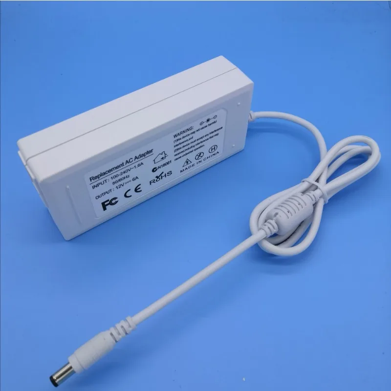 

All-in-one 12V 6A 72W White All-in-one Computer Power Adapter 72W DC5.5*2.5mm