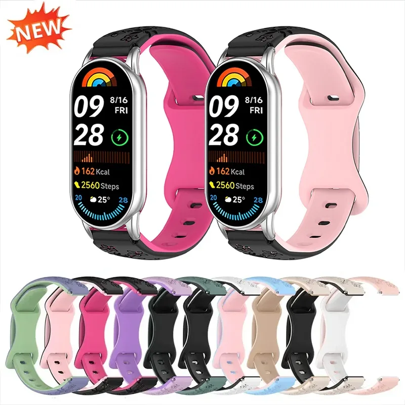 �y�Z�[�����z�ԕ������X�g���b�v Xiaomi Mi Band 9 8�p �V���R�����X�}�[�g���X�g�o���h �ʋC���u���X���b�g ���X�g�o���h8 Band9 �x���g�A�N�Z�T���[