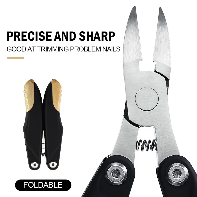 

Black & Red Color Eagle Nose Pliers Scissors3-in-1 Nail Clipper Multifunctional Grooming Tool for Manicure Precision Cutting