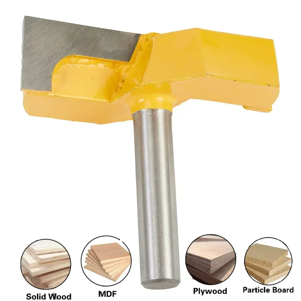 8mm Shank Cleaning Bottom Router Bits 2-1 4 Cutting Diameter For Planing Router Bit Woodworking Milling Cutter