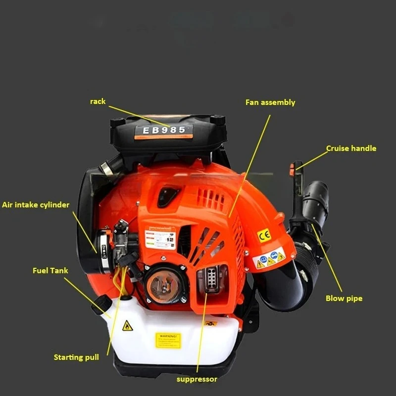 Portable Snow Blower Two-Stroke Knapsack  Leaf Blower Leaf Garden Agricultural Household