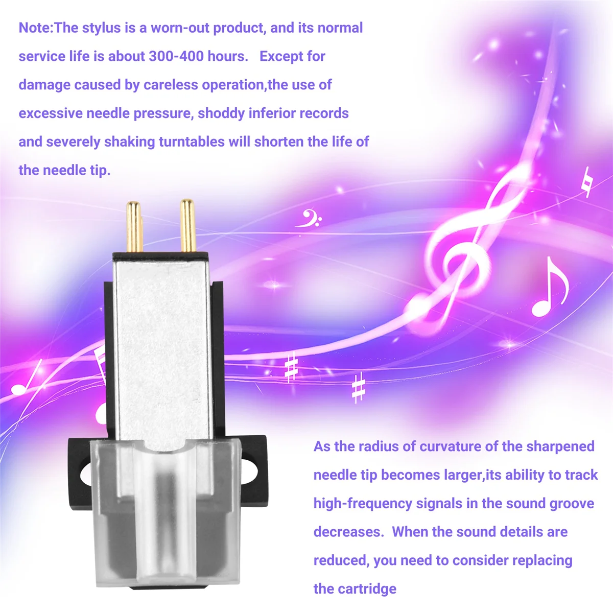 BUM-M1 축음기 바늘 비닐 레코드 플레이어 스타일러스, 턴테이블 레코드용 마그네틱 스타일러스, LP 비닐 바늘