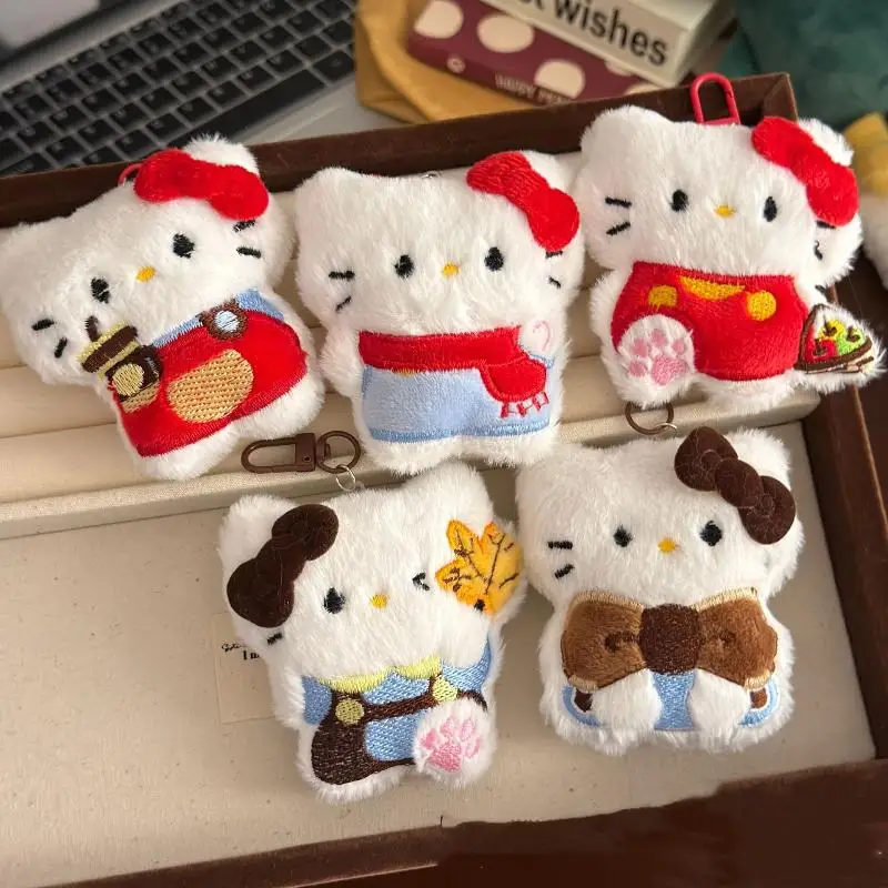 

Cute Cartoon Plush Hello Kitty Pendant Keychain Kawaii Plush KT Cat Stuffed Doll Pendant Backpack Handbag Decoration Gifts