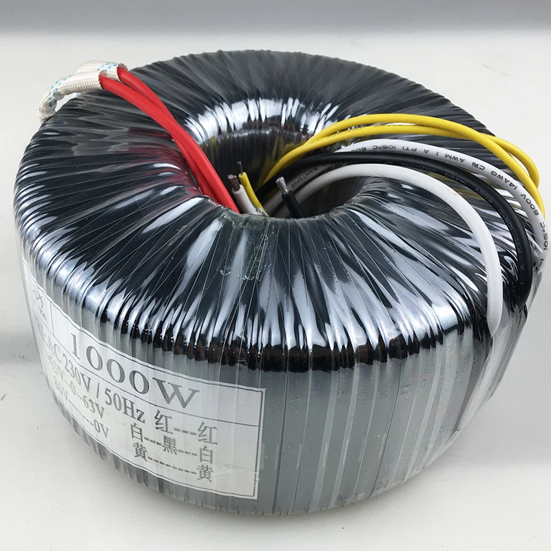 1000W Ringkern Transformator 230V Naar 12V24V36V48V63V Eindversterker Transformator Versterker Voeding Kan Worden Aangepast