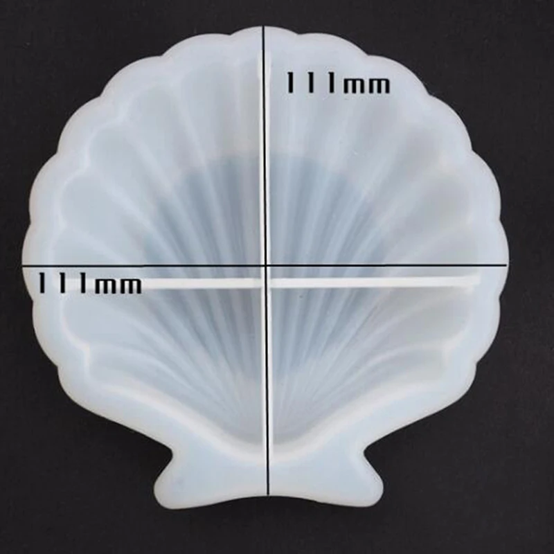 Concrete Silicone Mold Shell Shape Creative Design Jewelry Storage Scallop Glue Tray Mold Clay Mould