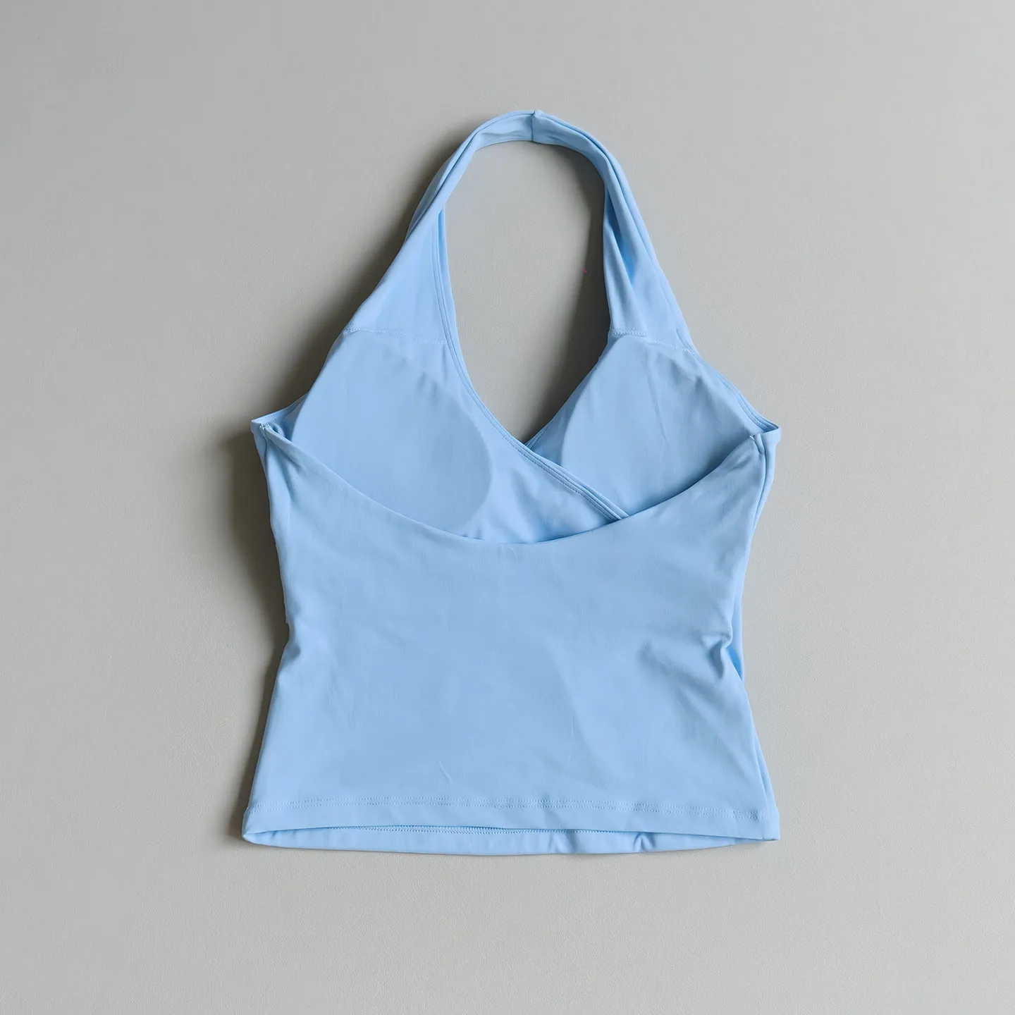 V-Ausschnitt, Neckholder, Yoga-Top, hochelastisch, bequem, atmungsaktiv, mit schickem Rückenausschnitt, figurformend, Sport-BH, für den Außenbereich geeignet. – Detail 12
