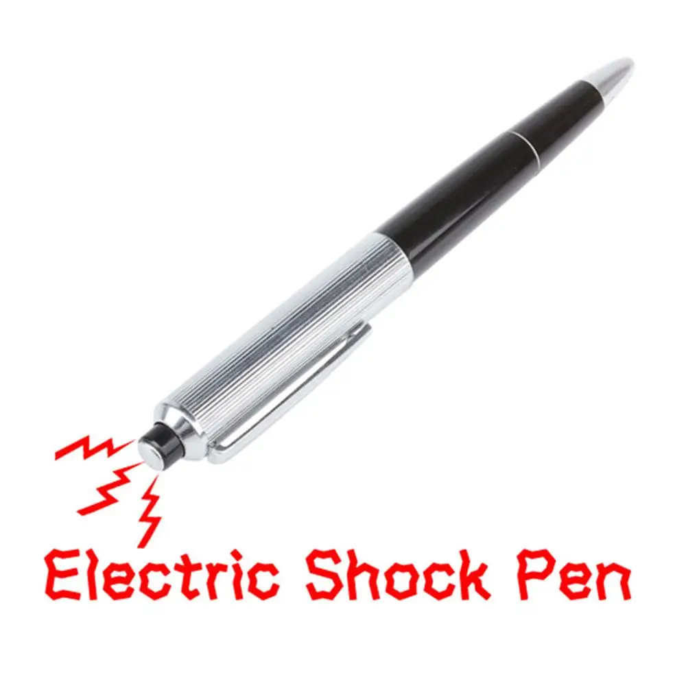 Regalo giocattolo divertente di alta qualità novità articoli per il giorno del pazzo Shocking Ball Point Pen Kuso Prank Trick Electric Shock Pen Gag Joke