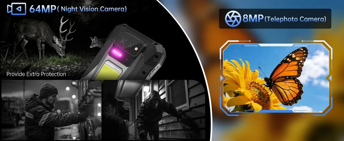 8849 Tank X Unihertz 220 Lumen Projector Rugged Phone Support 1080P Android 15 Smart Phone 17600mAh 32GB 512GB 5G Dimensity 8200