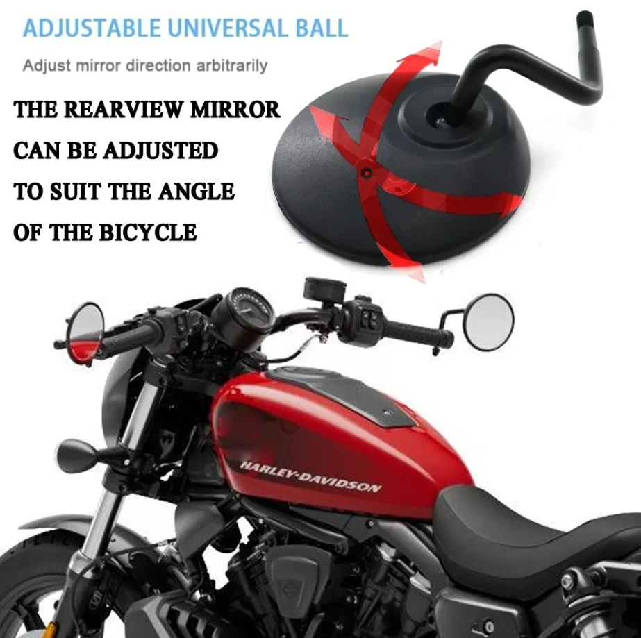 ملحقات جديدة للدراجة النارية مرايا الرؤية الخلفية حامل زجاجي لـ Sportster S1250 Nightster 975 RH1250s RH975 2022-2024