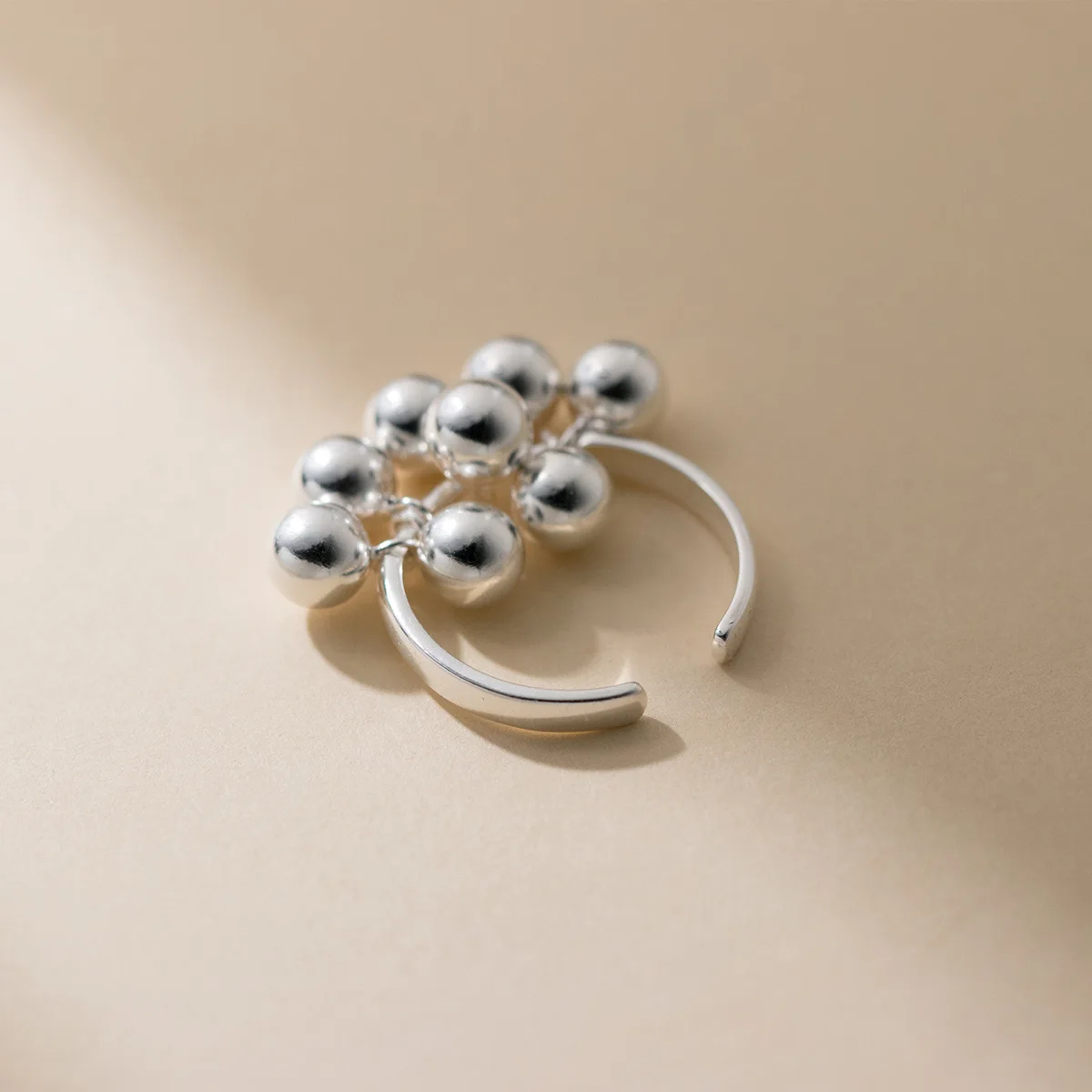 New in 925 Sterling Silver Ball Smooth Surface Adjustable Women\'s Rings Luxury Designer Jewelry Wholesale Accessories Moneys 925