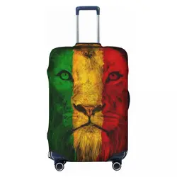 Custom Rasta Lion Jamaica Flag Travel Luggage Cover Elastic Jamaican Reggae Suitcase Cover Protector Fit 18-32 Inch