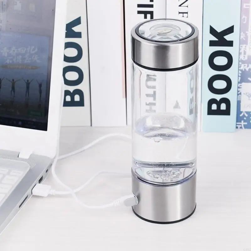 Hydrogen Generator Water Cup Filter Lonizer Maker Hydrogen-Rich Water Portable Super Antioxidants Hydrogen Bottle 420ml Q5WC