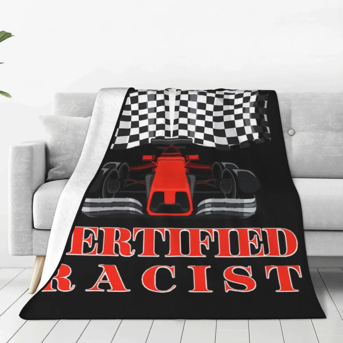 Certified Racist Racer Speedster Certified Racing Blanket Fleece Printed Warm Throw Blanket for Sofa Outdoor Plush Thin Quilt