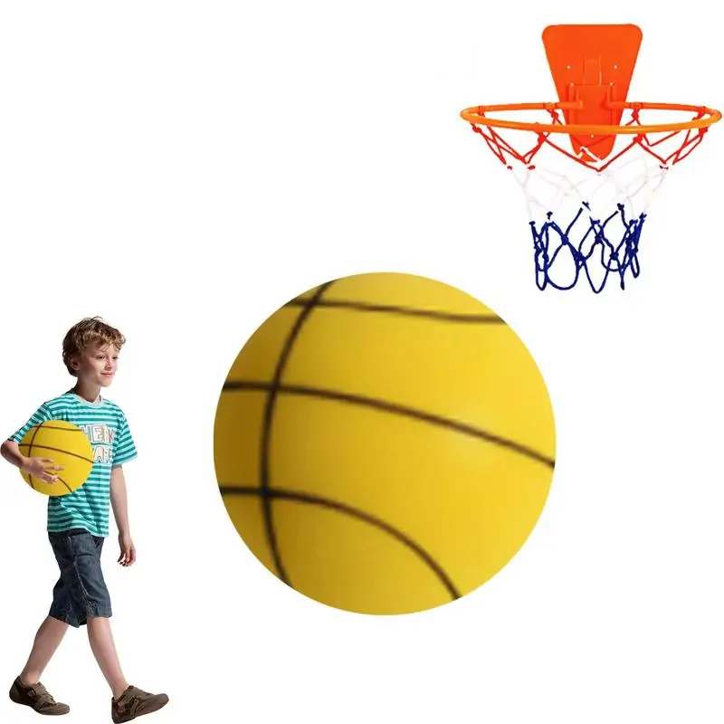 Indoor Basketball Soft Basketball Ball Training Ball High-Density Soft Foam Ball Mute Basketball For Kids Teens Adults Game