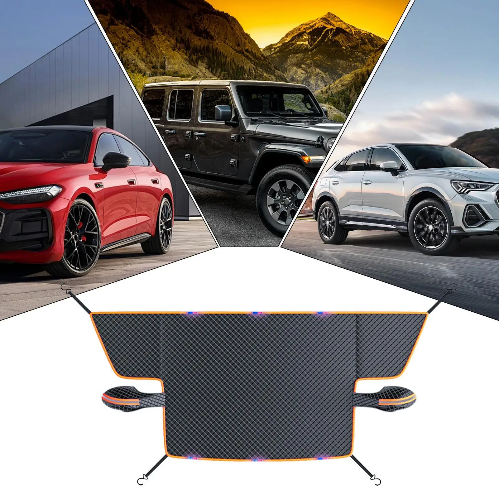 

Windshield Frost Cover Waterproof Oxford Fabric Auto Frost Protector Winter Windshield Cover Blanket For Car SUV Trucks Pickup