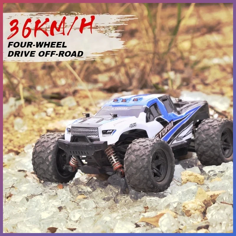 RC high-speed remote control car 1:18 four-wheel drive off-road large wheel vehicle 2.4G children's electric vehicle model 18301