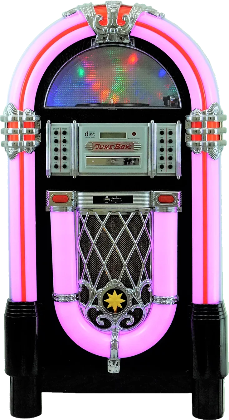 JSY01-02PH Full-Size Retro Jukebox Machine for Bluetooth SD USB Connectivity Radio Vinyl Player