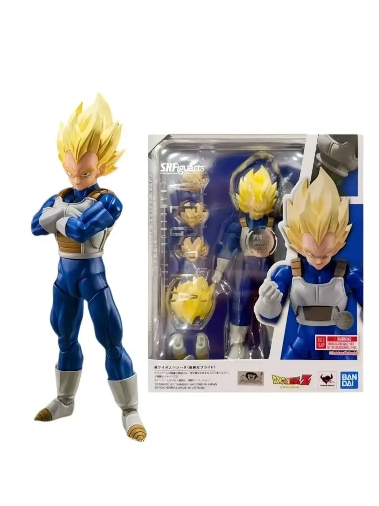 Figurka akcji Bandai S.H.Figuarts Dragon Ball Super Saiyan Vegeta Dangerous Pride, dekoracja na biurko, kolekcjonerski prezent anime. — 2