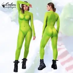 Color Cosplayer Christmas Movie Cosplay Jumpsuit Anime Cartoon Bodysuit Green Skin Catsuit Party Disguise Costume Adult Clothing