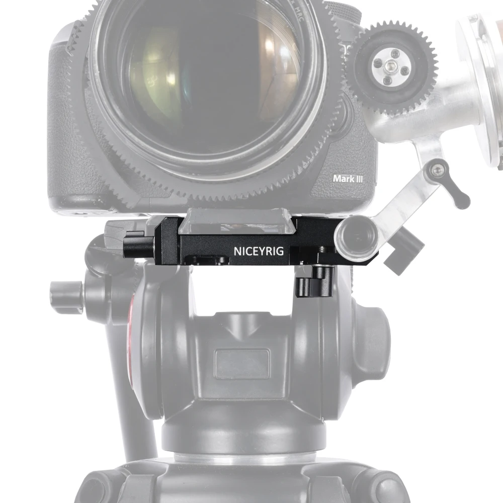 Niceyrig Manfrotto Standard Dovetail Clamp with 15MM Single Rod Clamp for Follow Focus