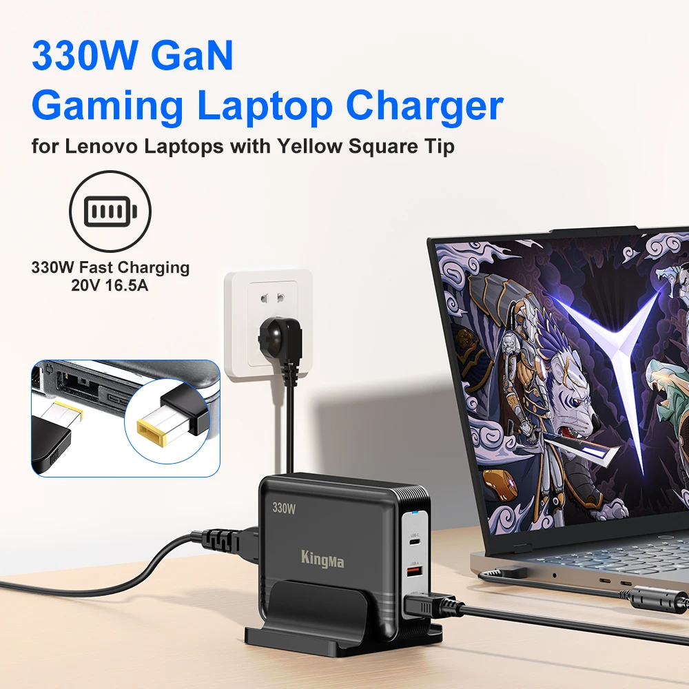 Imagem -03 - Carregador Gan 330w para Lenovo Legion por 5i 7i Thinkpad R9000p R9000k Y9000k Y9000x Lenovo 300w Adaptador de Alimentação Adl300sdc3a