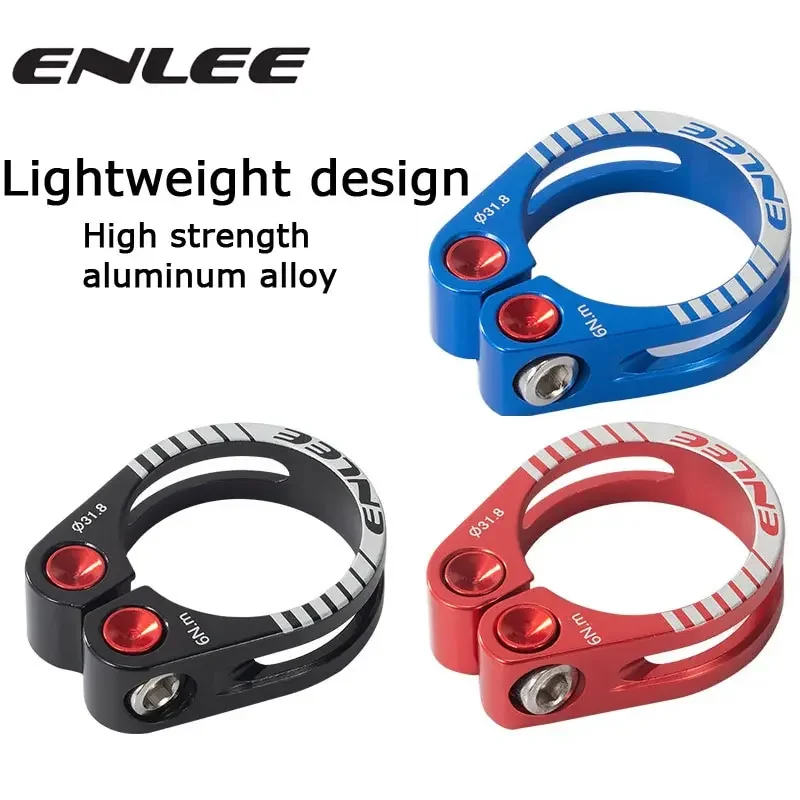 

ENLEE Bike Seat Post Clamp CNC Aluminum Alloy Cycling Saddle Seat Post Clamp For 31.8MM 34.9MM Bike Parts Seatpost Accessories