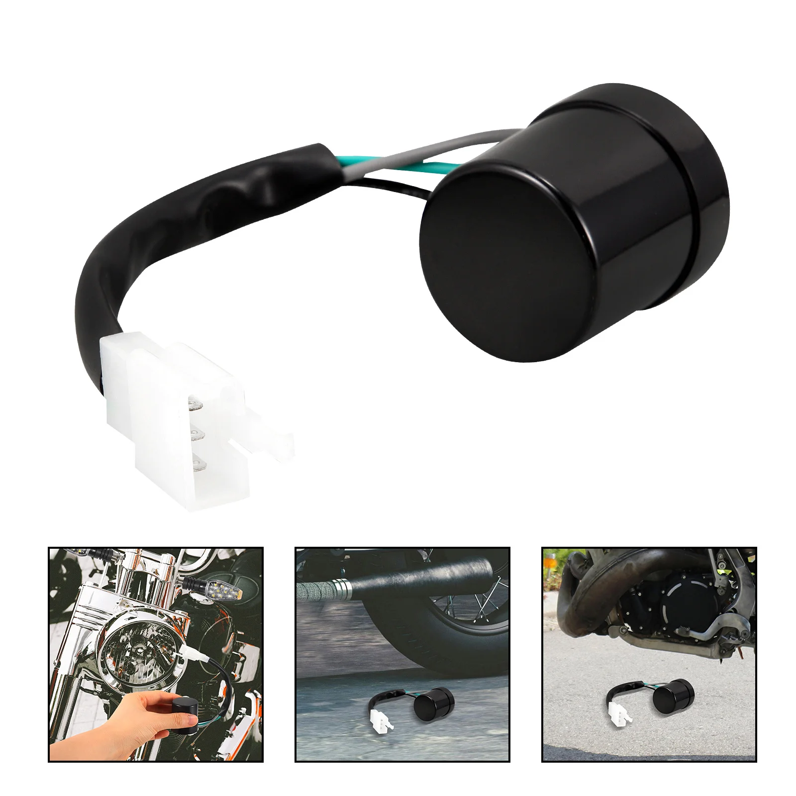 

Motorcycle Relay Blinker Plastic Copper Durable Turn Signal Flasher Replacement Motorcycle Flasher Part Turn Relay Blinker