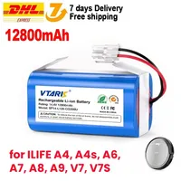 Original 14.8V 12800mAh Robot Vacuum Replacement Battery For ILIFE A4,A4s,A6,A7,A8,A9,V7,V7S Robot INR18650 M26-4S1P Batteries